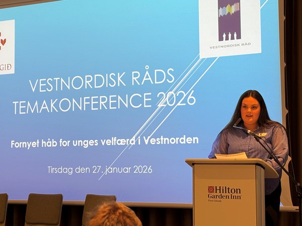 Monika Hjelm, frá Sinnisbati Ung, greiddi frá egnum royndum og avbjóðingum sum ung í Føroyum